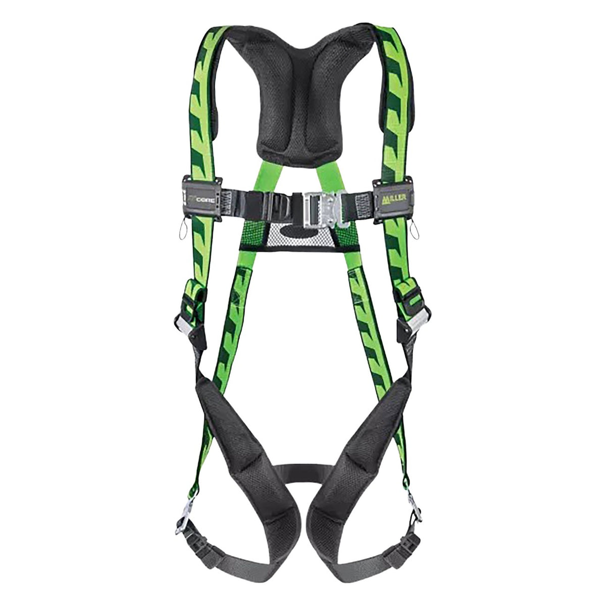 Miller AAF-QC Premium Breathable Full-Body Harness with Lightweight Aluminum Hardware, 5 Points of Adjustment, with Back/Front D-Rings and Quick-Connect Chest & Leg Buckles