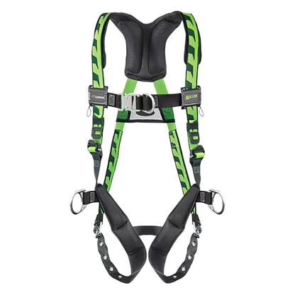 Miller AAF-QCD Premium Breathable Full-Body Harness with Lightweight Aluminum Hardware, 5 Points of Adjustment, Front/Side/Back D-Rings and Quick-Connect Chest & Leg Buckles