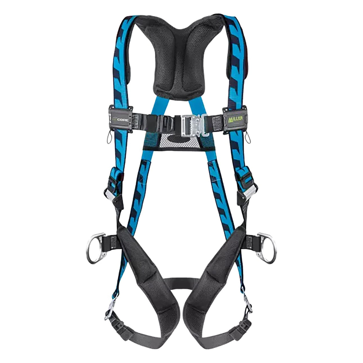 Miller AC-QC-D Premium Breathable Full-Body Harness with Steel Hardware, 5 Points of Adjustment, Back/Side D-Ring and Quick-Connect Chest & Leg Buckles