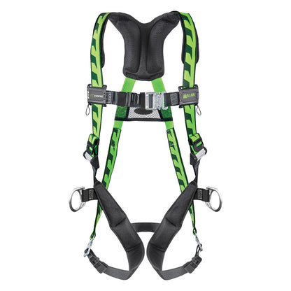 Miller AC-QC-D Premium Breathable Full-Body Harness with Steel Hardware, 5 Points of Adjustment, Back/Side D-Ring and Quick-Connect Chest & Leg Buckles