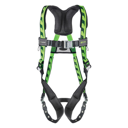 Miller AC-TB Premium Breathable Full-Body Harness with Steel Hardware, 5 Points of Adjustment, Back D-Ring and Quick-Connect Chest Buckle & Tongue Leg Buckles