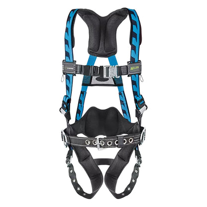 Miller AC-TB-BDP Premium Breathable Full-Body Harness with Steel Hardware, 5 Points of Adjustment, Back D-Ring, Lumbar Pad, Quick-Connect Chest Buckle & Tongue Leg Buckles