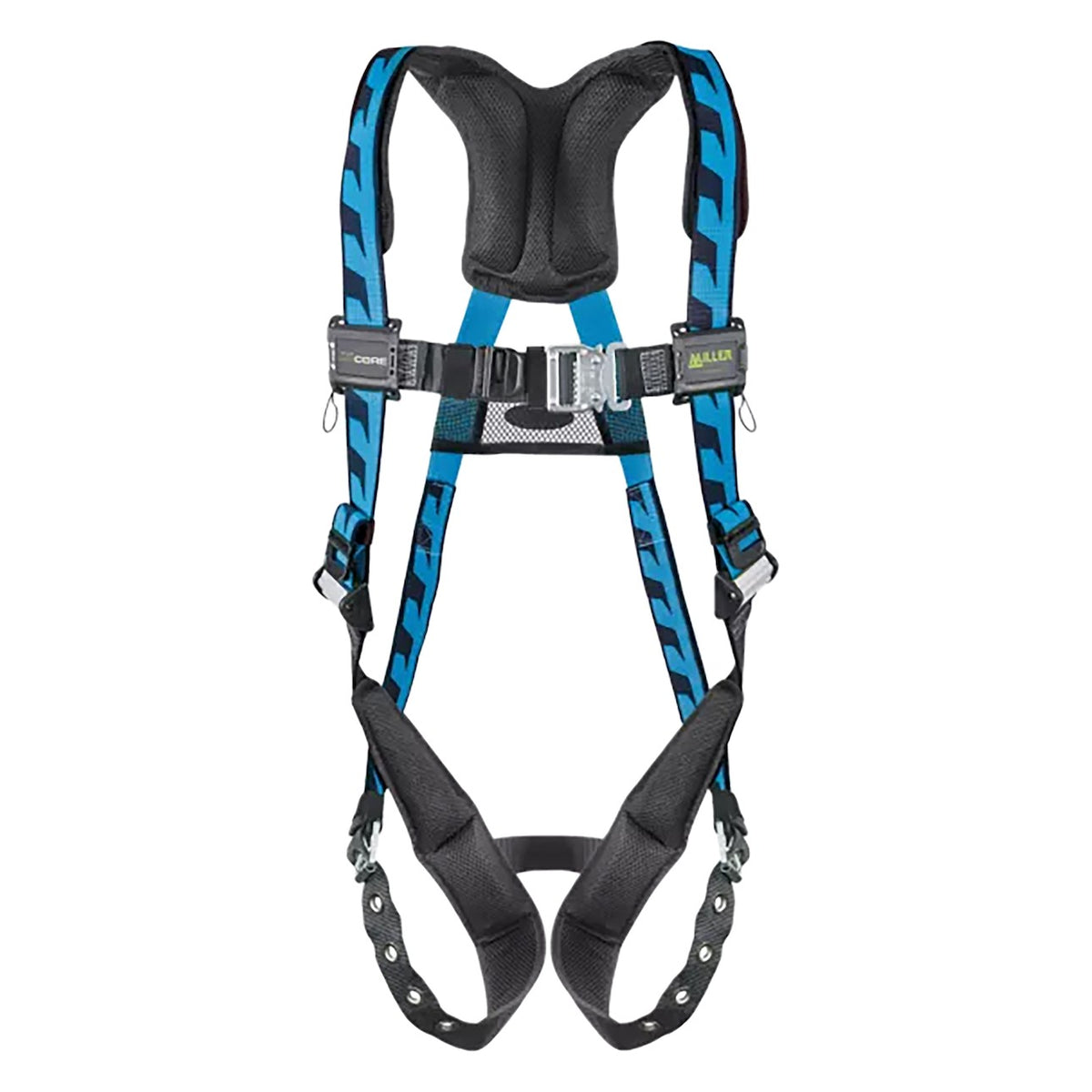 Miller AC-TB Premium Breathable Full-Body Harness with Steel Hardware, 5 Points of Adjustment, Back D-Ring and Quick-Connect Chest Buckle & Tongue Leg Buckles