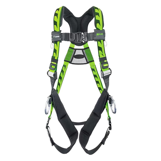 Miller ACA-QC-D Premium Breathable Full-Body Harness with Aluminum Hardware, Side & Back D-Rings and Quick-Connect Chest & Leg Buckles