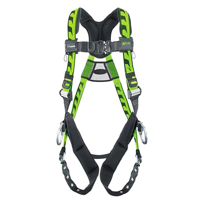 Miller ACA-TB-D Premium Breathable Full-Body Harness with Aluminum Hardware, Side & Back D-Rings and Quick-Connect Chest & Tongue Leg Buckles