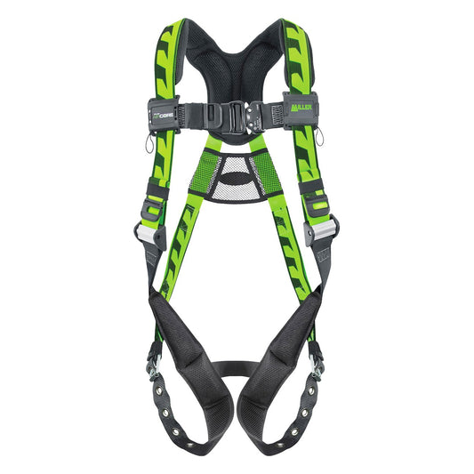 Miller ACA-TB Premium Breathable Full-Body Harness with Lightweight Aluminum Hardware, 5 Points of Adjustment, Back D-Ring, and Quick-Connect Chest Buckle & Tongue Leg Buckles