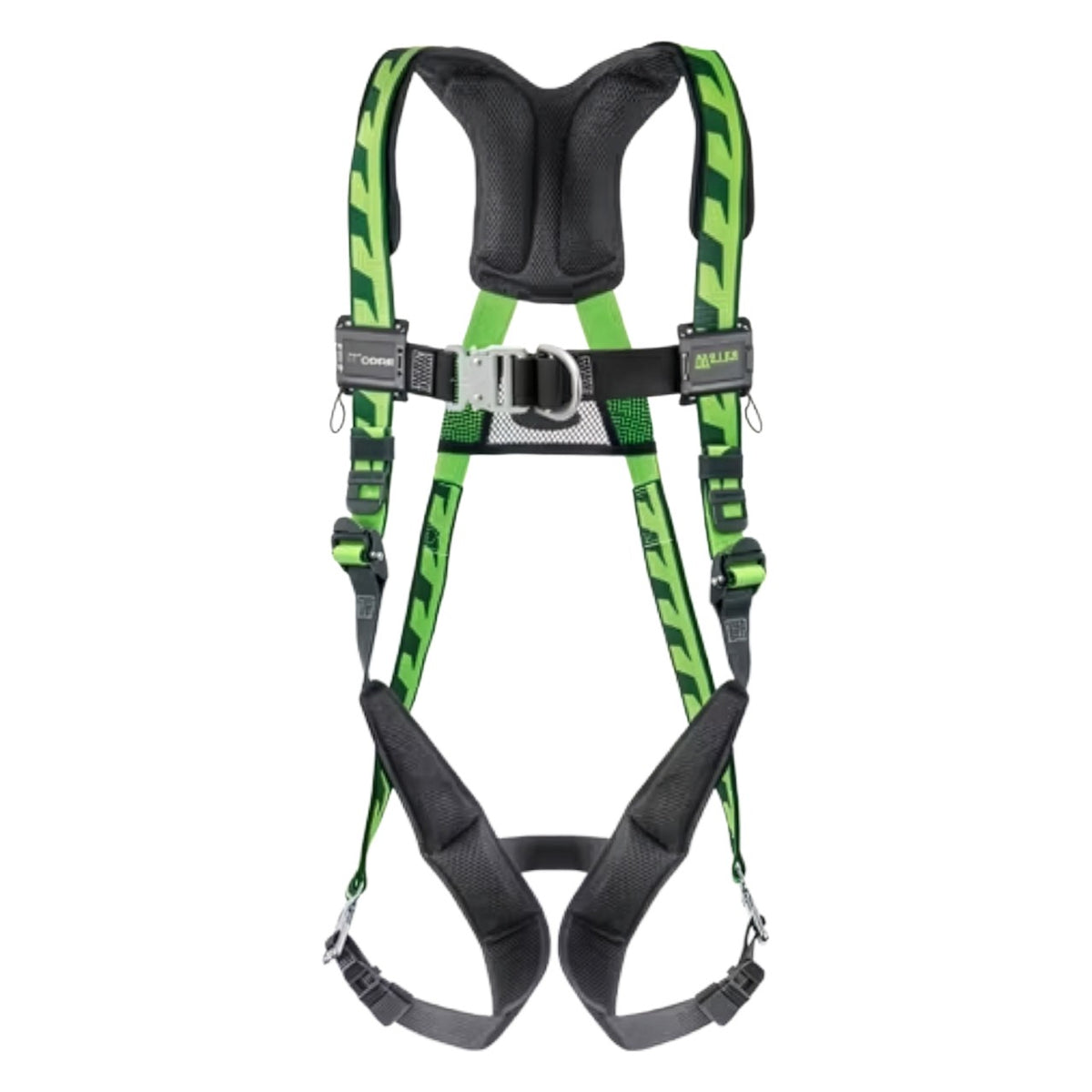 Miller ACF-QC Premium Breathable Full-Body Harness with Steel Hardware, 5 Points of Adjustment, Back/Front D-Rings and Quick-Connect Chest & Leg Buckles