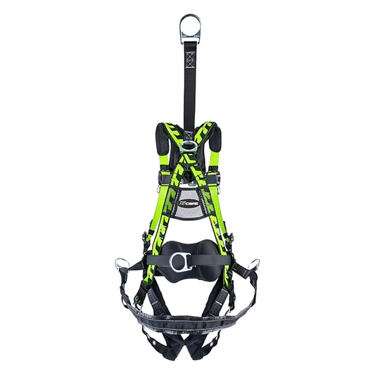 Miller ACOG-TB Premium Oil & Gas Full-Body Harness with Steel Hardware, Front & Back D-Rings, Mating Chest Buckle, Tongue Leg Buckle and Lumbar Pad