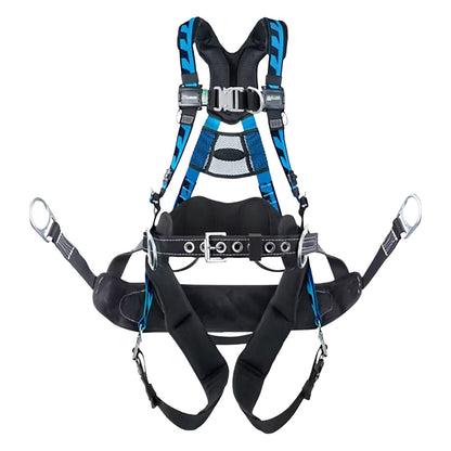 Miller ACT-QC Premium Tower Climbing Full-Body Harness with Steel Hardware, Front/Side/Back D-Rings, Quick-Connect Chest & Leg Buckles and Lumbar Pad
