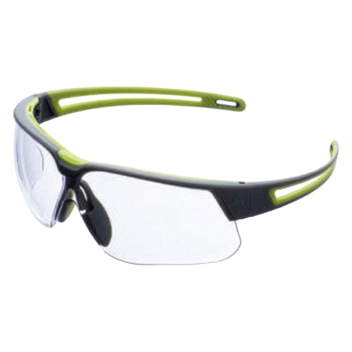 Uvex AS01CLHS Semi-Rimless Safety Glasses with Black Frame, Clear Lens and Hydroshield® Coating