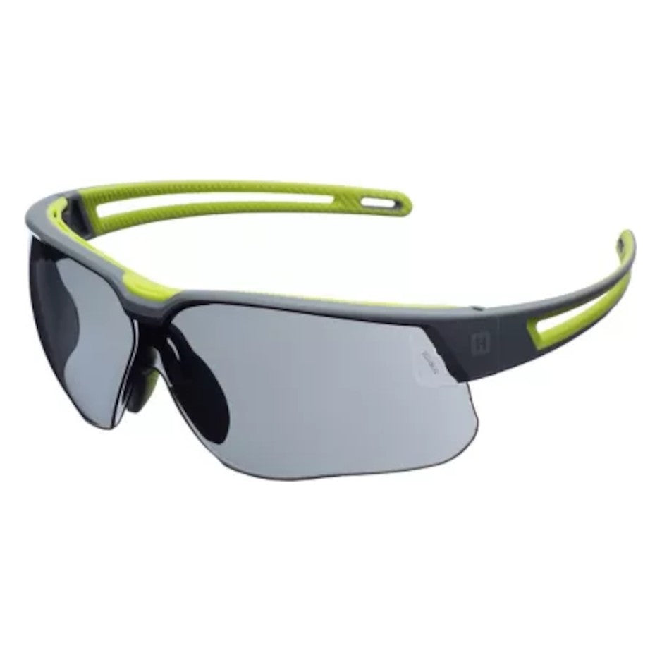 Uvex AS01GRHS Semi-Rimless Safety Glasses with Black Frame, Gray Lens and Hydroshield® Coating