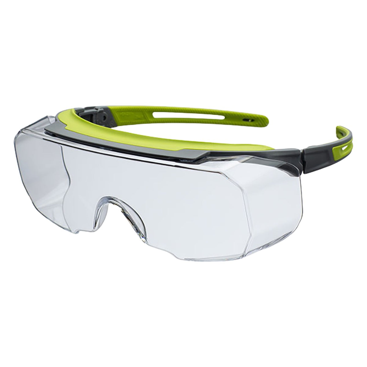 Uvex AT01CLAH OTG Rimless Safety Glasses with Black Temple, Clear Anti-Fog Lens with Ultra-Dura® Hardcoat