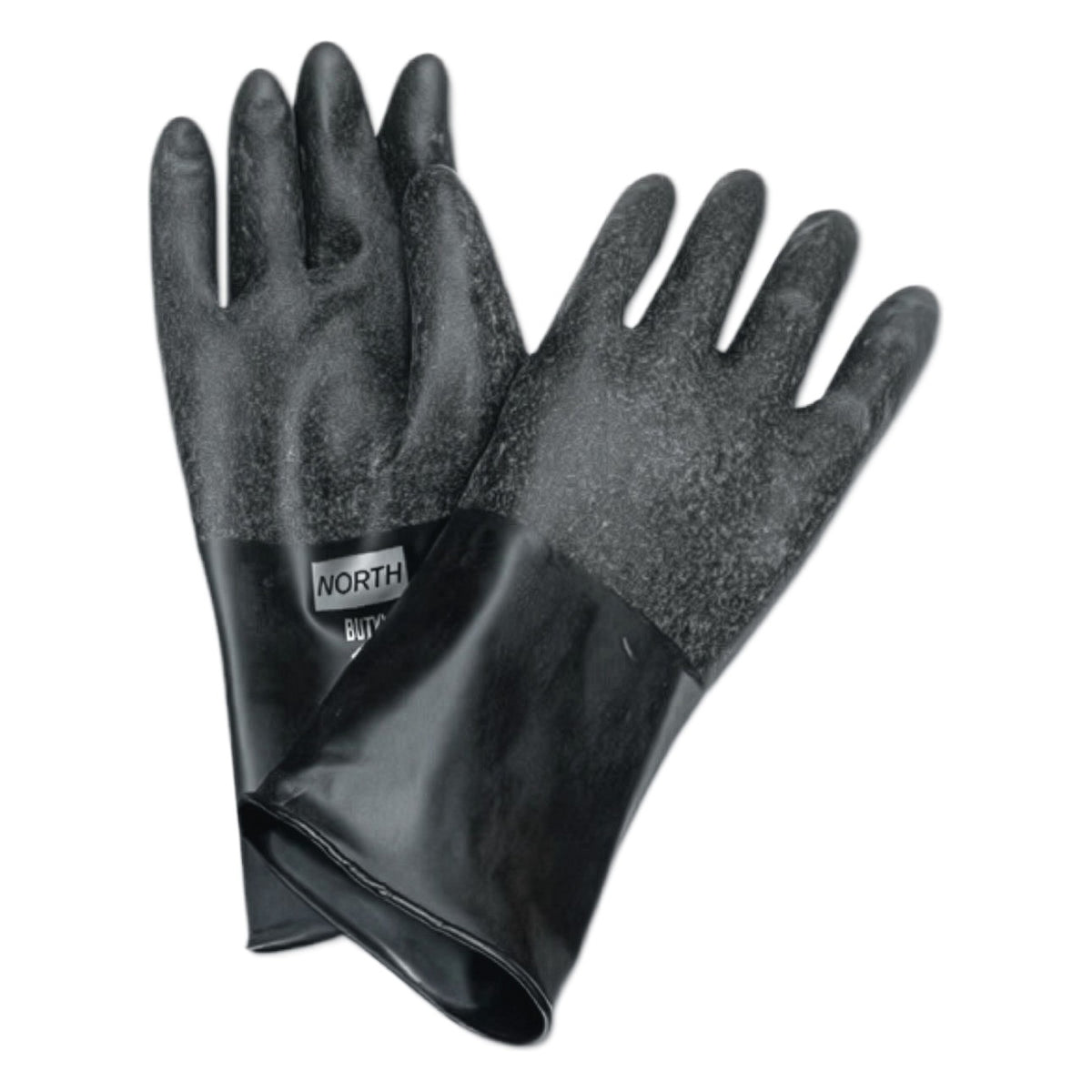 North B144RGI 14 Mil Butyl Rubber Glove with Rough Grip - 14"