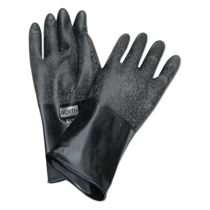 North B144RGI 14 Mil Butyl Rubber Glove with Rough Grip - 14"