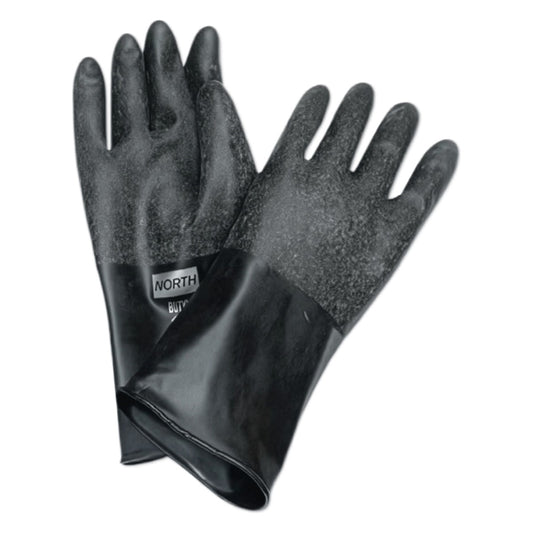 North B144RGI 14 Mil Butyl Rubber Glove with Rough Grip - 14"