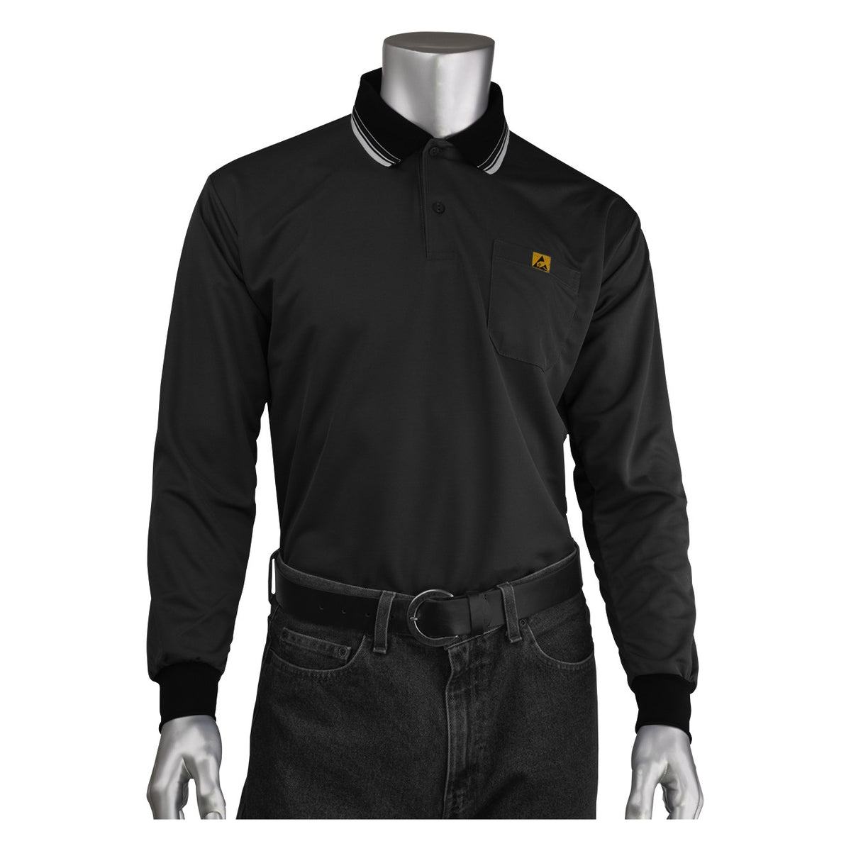 Uniform Technology BP801LC-BK Long Sleeve ESD Polo Shirt