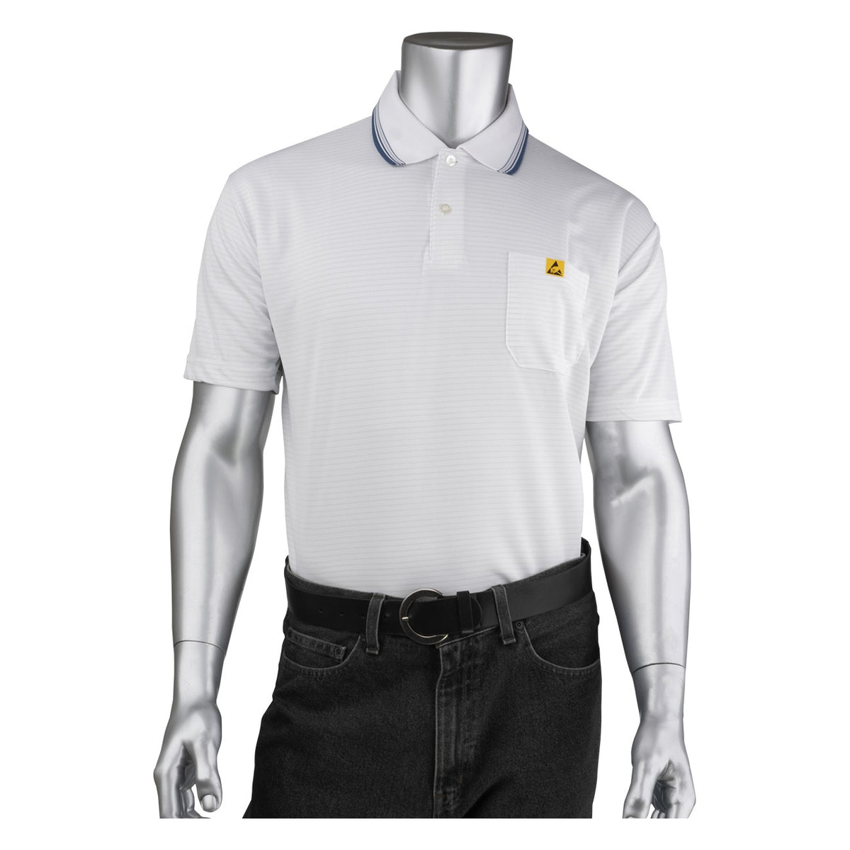 Uniform Technology BP801SC-WH Short Sleeve ESD Polo Shirt