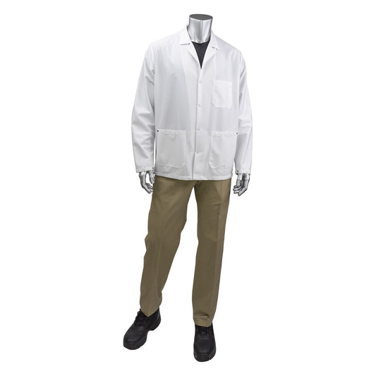 Uniform Technology BR16-45WH Staticon Short ESD Labcoat