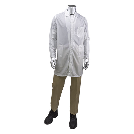 Uniform Technology BR51-44WH StatStar Long ESD Labcoat