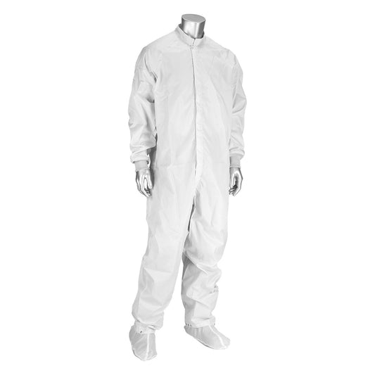 Uniform Technology CC1245-89WH Grid ISO 4 (Class 10) Cleanroom / ESD Coverall