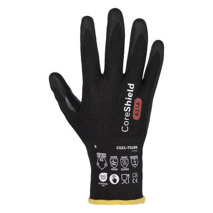 G-Tek CS21-7518B-V Seamless Knit Engineered Yarn Glove with Nitrile Micro Foam Coated Grip - Touchscreen - Vend-Ready