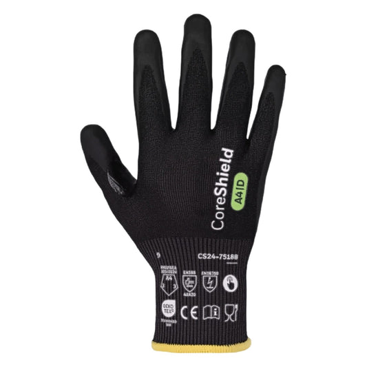 G-Tek CS24-7518B-V Seamless Knit A4 Engineered Yarn Glove with Foam Nitrile Coated Grip on Palm & Fingers - Touchscreen - Vend-Ready