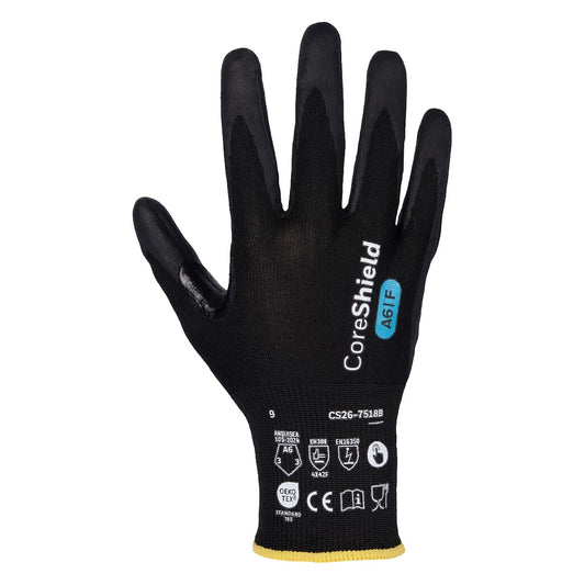 G-Tek CS26-7518B-V Seamless Knit A6 Engineered Yarn Glove with Nitrile Micro Foam Coated Grip on Palm & Fingers - Touchscreen - Vend-Ready