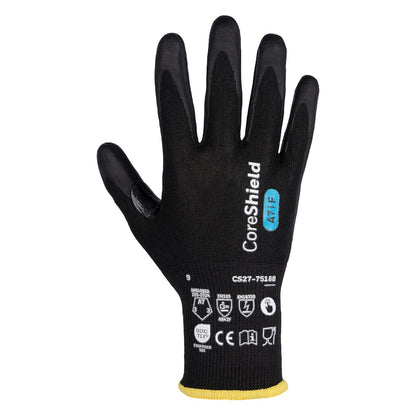 G-Tek CS27-7518B-V Seamless Knit A7 Engineered Yarn Glove with Foam Nitrile Coated Grip on Palm & Fingers - Touchscreen - Vend-Ready
