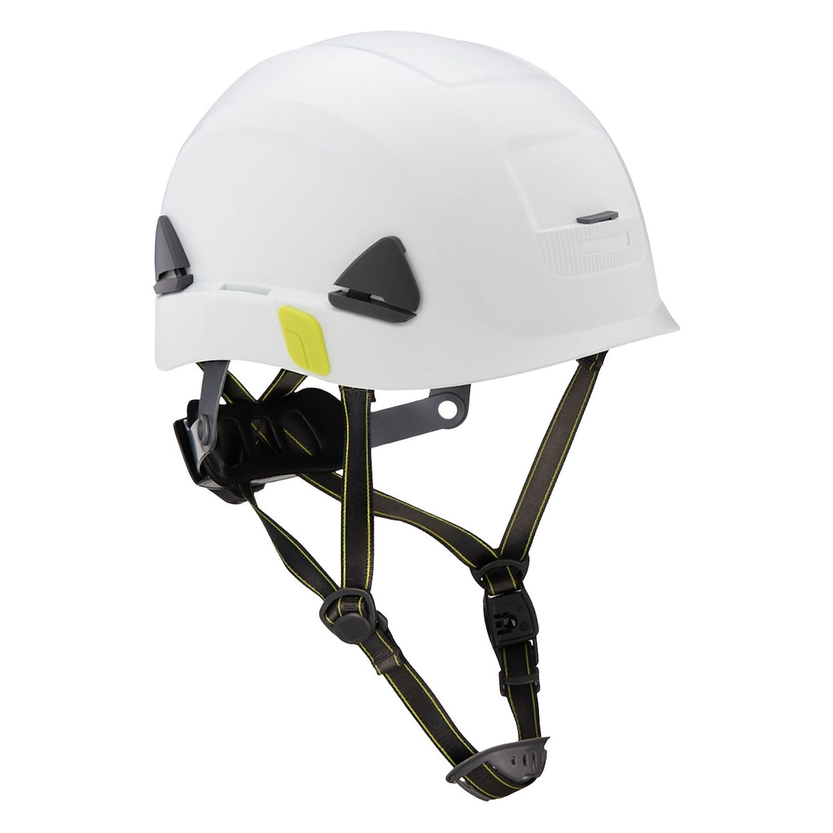 Fibre-Metal CSH100 Type II Non-Vented, Industrial Climbing Helmet with HDPE Shell, 8-Point Textile Suspension, Wheel Ratchet Adjustment and a 4-Point Chinstrap