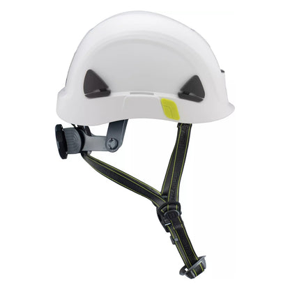 Fibre-Metal CSH100 Type II Non-Vented, Industrial Climbing Helmet with HDPE Shell, 8-Point Textile Suspension, Wheel Ratchet Adjustment and a 4-Point Chinstrap