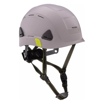 Fibre-Metal CSH110 Type II Vented, Industrial Climbing Helmet with HDPE Shell, 8-Point Textile Suspension, Wheel Ratchet Adjustment and a 4-Point Chinstrap