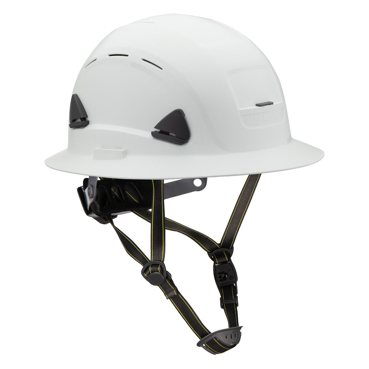 Fibre-Metal CSH130 Type II Vented, Full Brim Industrial Climbing Helmet with HDPE Shell, 8-Point Textile Suspension, Wheel Ratchet Adjustment and a 4-Point Chinstrap