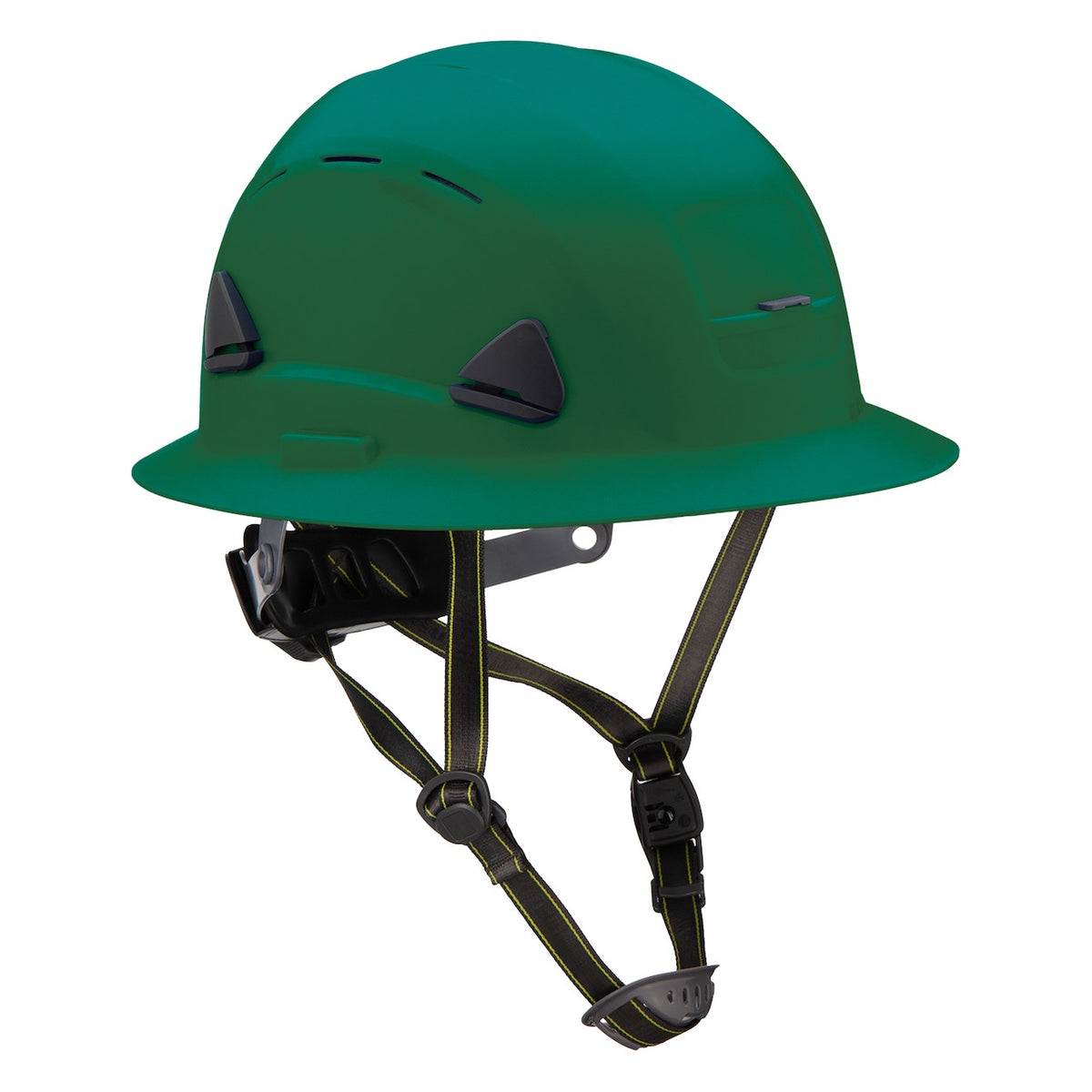 Fibre-Metal CSH130 Type II Vented, Full Brim Industrial Climbing Helmet with HDPE Shell, 8-Point Textile Suspension, Wheel Ratchet Adjustment and a 4-Point Chinstrap