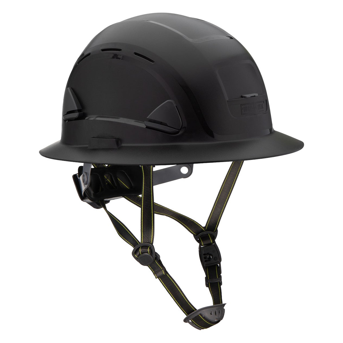 Fibre-Metal CSH130 Type II Vented, Full Brim Industrial Climbing Helmet with HDPE Shell, 8-Point Textile Suspension, Wheel Ratchet Adjustment and a 4-Point Chinstrap