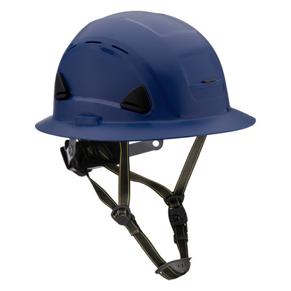 Fibre-Metal CSH130 Type II Vented, Full Brim Industrial Climbing Helmet with HDPE Shell, 8-Point Textile Suspension, Wheel Ratchet Adjustment and a 4-Point Chinstrap
