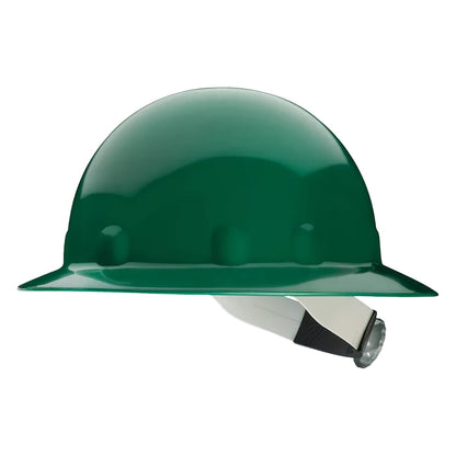 Fibre-Metal E1RW Type I, Full Brim Smooth Dome Hard Hat with Thermoplastic Shell, 8-Point SuperEight™ Suspension and Wheel Ratchet Adjustment