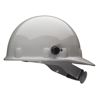 Fibre-Metal E2QRW Type I, Non-Vented, Cap-Style Smooth Dome Hard Hat with Heat Resistant Thermoplastic HDPE Shell, 8-Point SuperEight™ Suspension and Wheel Ratchet Adjustment, Includes Quick-Lok® Accessory