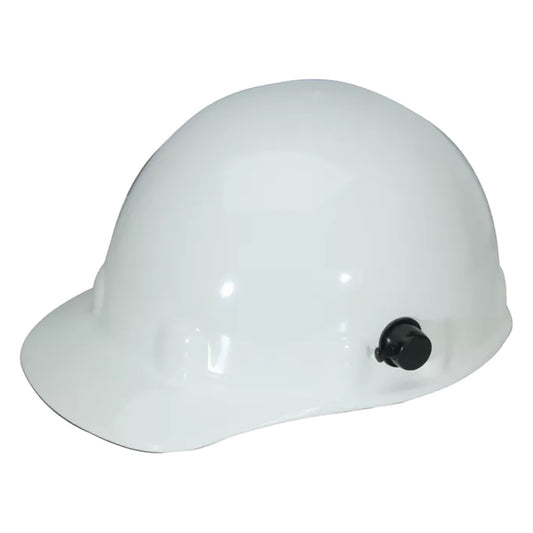 Fibre-Metal E2QSW Type I, Non-Vented, Cap-Style Smooth Dome Hard Hat with Heat Resistant Thermoplastic HDPE Shell, 8-Point SuperEight™ Suspension and SwingStrap Wheel Ratchet Adjustment, Includes Quick-Lok® Accessory