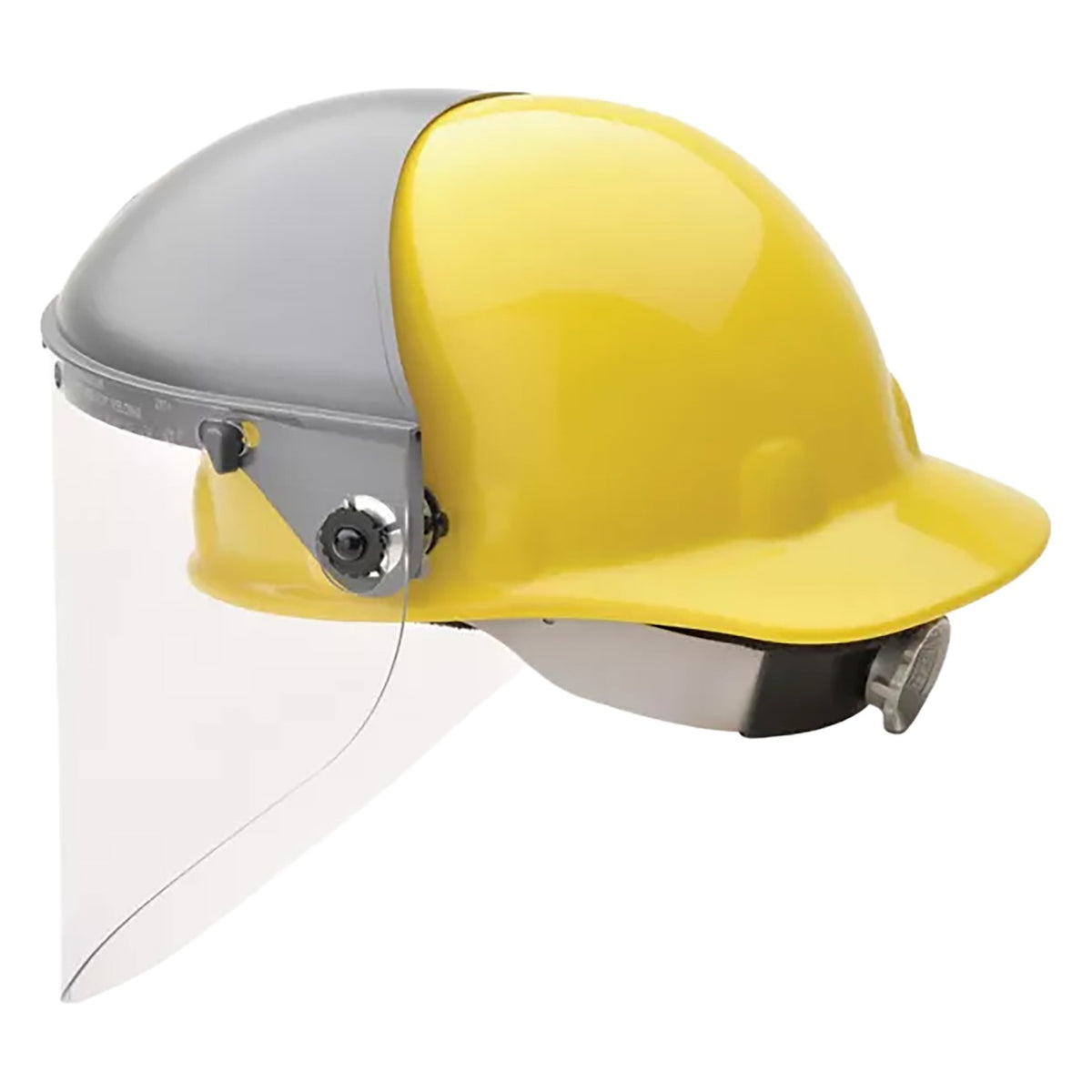 Fibre-Metal E2QSW Type I, Non-Vented, Cap-Style Smooth Dome Hard Hat with Heat Resistant Thermoplastic HDPE Shell, 8-Point SuperEight™ Suspension and SwingStrap Wheel Ratchet Adjustment, Includes Quick-Lok® Accessory