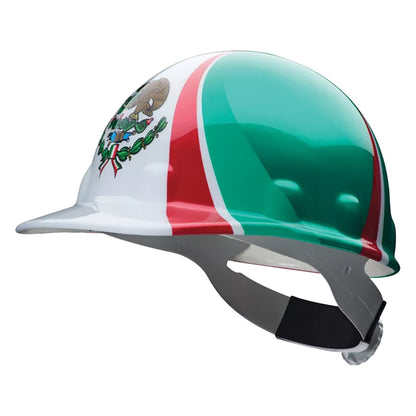 Fibre-Metal E2RW Type I, Non-Vented, Cap-Style Smooth Dome Hard Hat with Heat Resistant Thermoplastic HDPE Shell, 8-Point SuperEight™ Suspension and Wheel Ratchet Adjustment