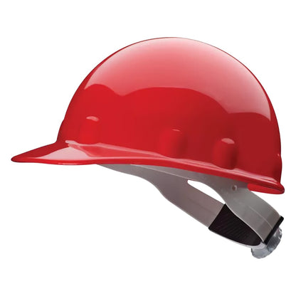 Fibre-Metal E2RW Type I, Non-Vented, Cap-Style Smooth Dome Hard Hat with Heat Resistant Thermoplastic HDPE Shell, 8-Point SuperEight™ Suspension and Wheel Ratchet Adjustment