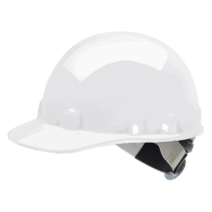 Fibre-Metal E2SW Type I, Non-Vented, Cap-Style Smooth Dome Hard Hat with Heat Resistant Thermoplastic HDPE Shell, 8-Point SuperEight™ Suspension and SwingStrap Wheel Ratchet Adjustment