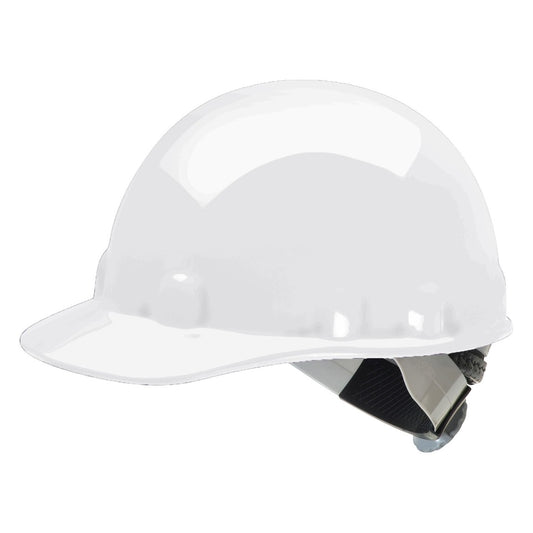 Fibre-Metal E2SW Type I, Non-Vented, Cap-Style Smooth Dome Hard Hat with Heat Resistant Thermoplastic HDPE Shell, 8-Point SuperEight™ Suspension and SwingStrap Wheel Ratchet Adjustment