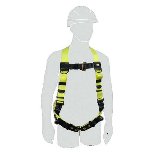 Miller H1311002 Full-Body Harness with 5 Points of Adjustment, Back D-Ring, Mating Chest Buckles & Tongue Leg Buckles