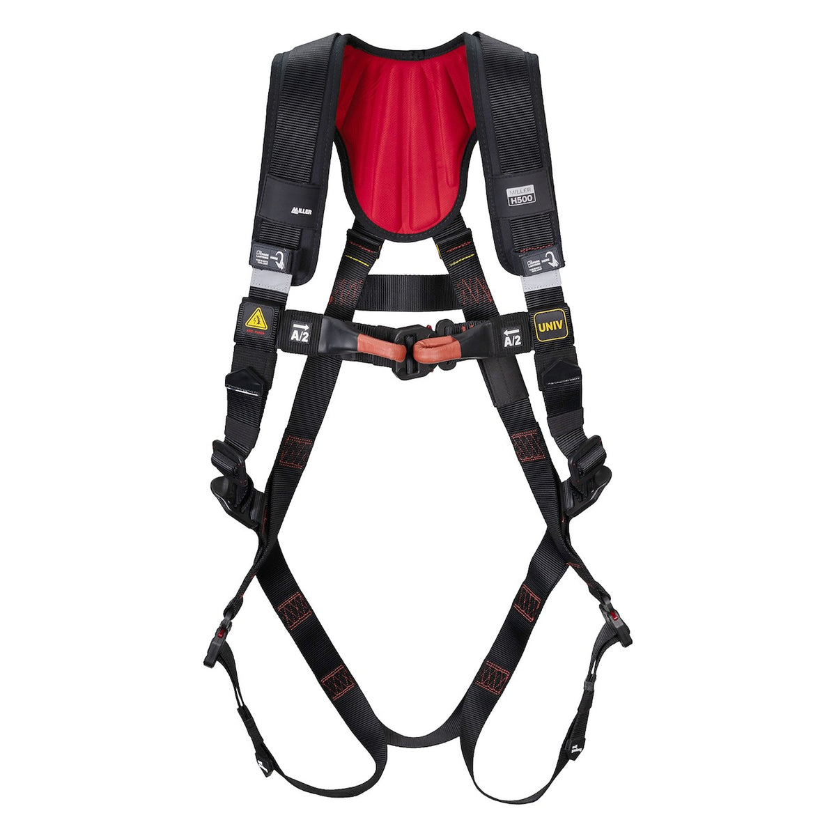 Miller H5AFC2S Arc Flash Full-Body Safety Harness, with 5 Points of Adjustment, with Dielectric Back D-Ring, and Quick-Connect Chest & Leg Buckles