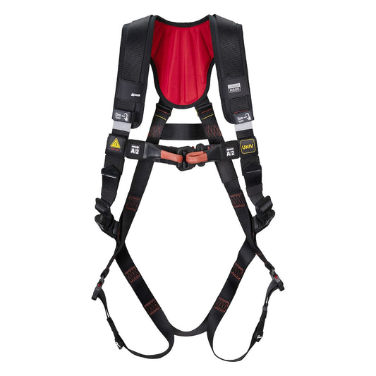 Miller H5AFC2S Arc Flash Full-Body Safety Harness, with 5 Points of Adjustment, with Dielectric Back D-Ring, and Quick-Connect Chest & Leg Buckles