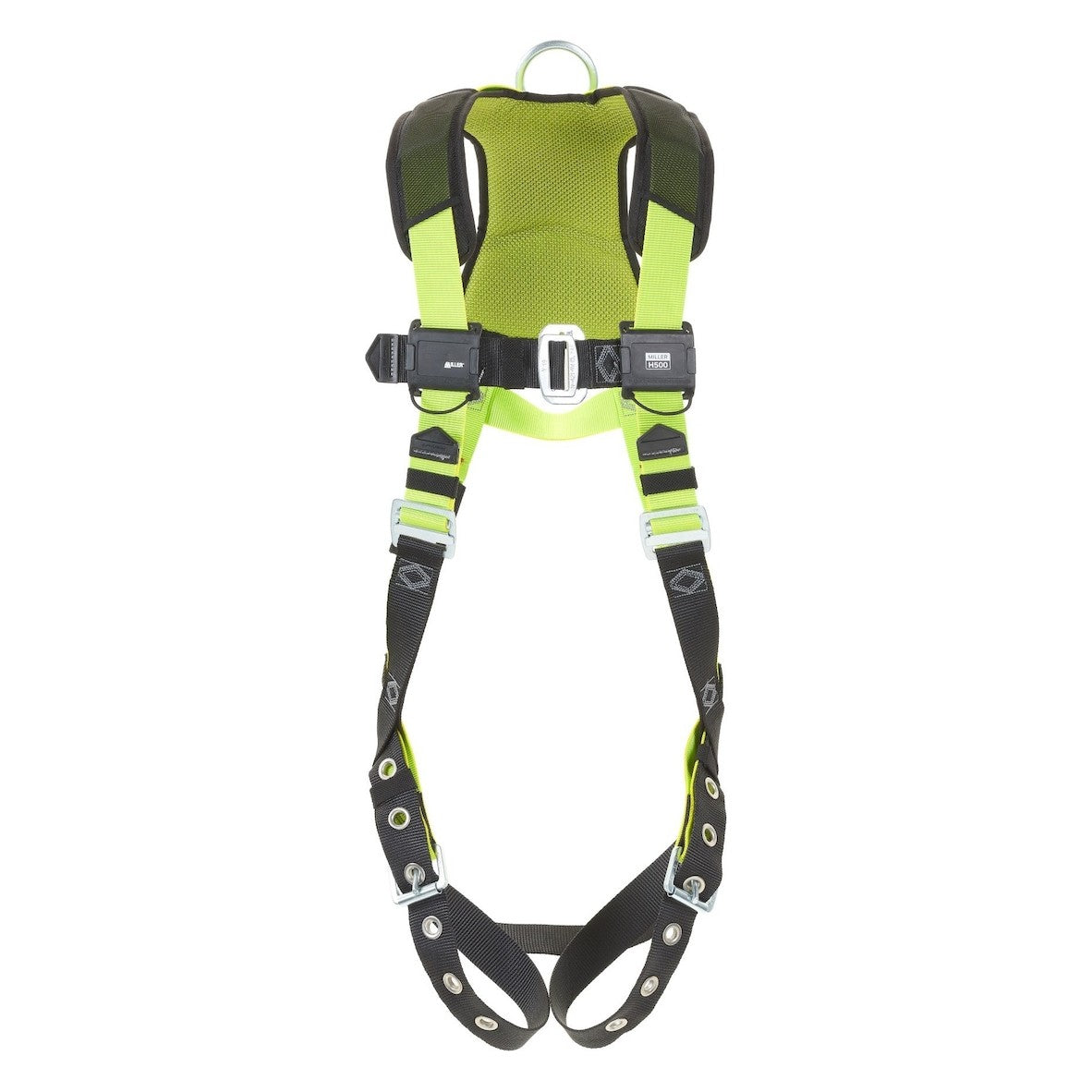 Miller H5IC31100 Industrial Comfort Full-Body Harness with 5 Points of Adjustment, Steel D-Rings, Tongue Buckles Leg and Back D-Ring