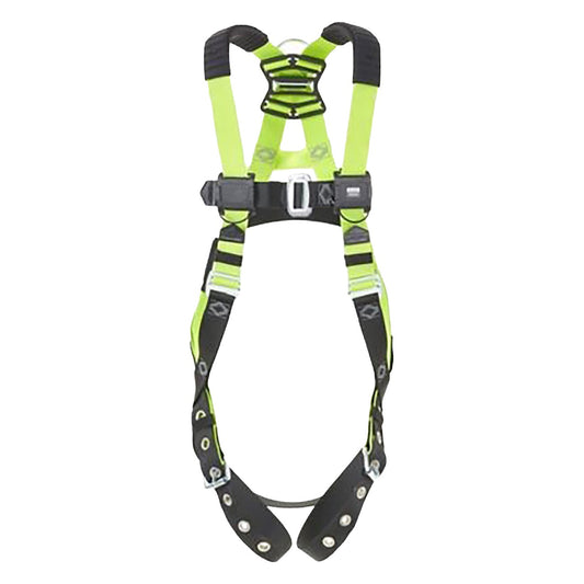 Miller H5ISP32100 Industry Standard Full-Body Harness with 5 Points of Adjustment, Back Steel D-Ring, Tongue Leg Buckles and Quick Connect Chest