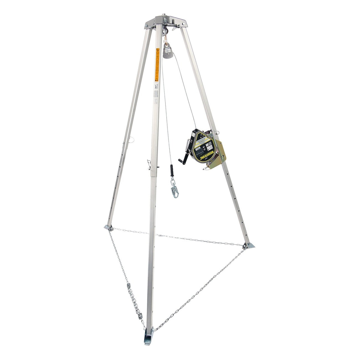 Miller MME-GKX1-02/50FT Rescue Self-Retracting DeviceKit with Galvanized Steel Cable, Tripod Bracket, Pulley/Carabiner and 9' Tripod