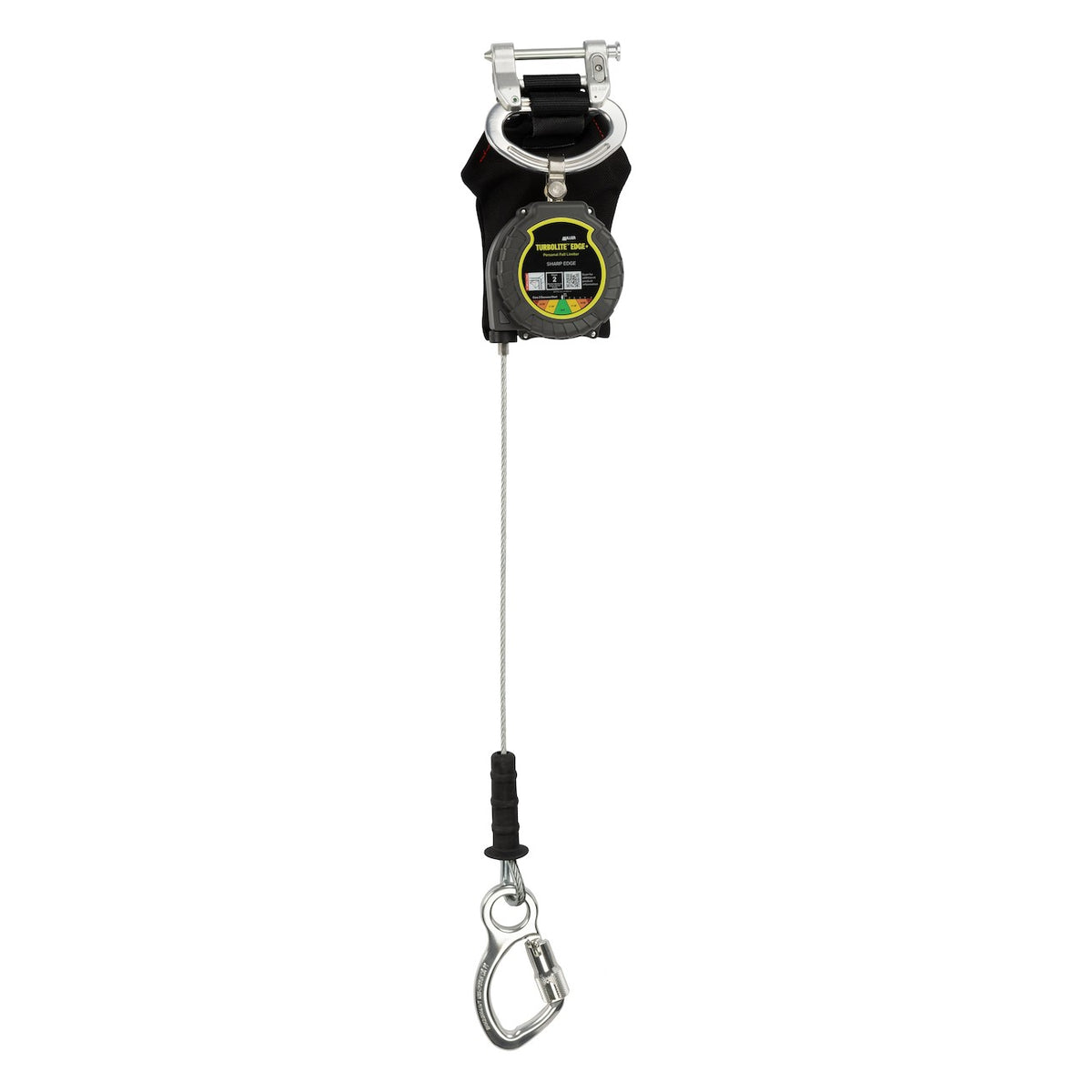 Miller MTL-LEP1-63 Single Cable Edge Personal Fall Limiter with Aluminum Harness One Pin Connector and Aluminum Captive Eye Carabiner